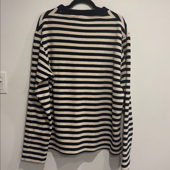 Scotch & Soda Striped Cotton Sweater Navy Cream | Classic Nautical Knit (L) - Picture 6 of 6
